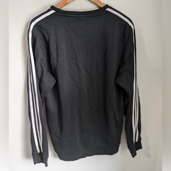 Adidas // Vintage Black PullOver Crewneck Sweater Medium - Picture 3 of 4